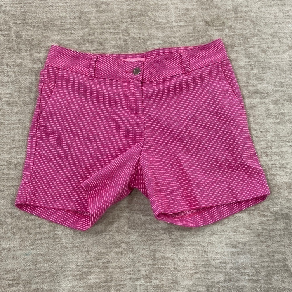ISAAC Mizrahi Pink with White Dotted Shorts